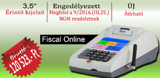 online pénztargép Fiscal Touch 